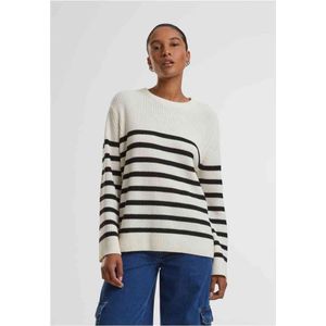 Urban Classics - Rib Striped Gebreide trui - Beige/Zwart