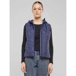 Urban Classics - Super Light Puffer Vest - Donkerblauw - Gewatteerd Vest met Capuchon