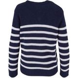 Urban Classics - Rib Striped Gebreide trui - Donkerblauw/Wit