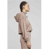 Urban Classics - Oversized Light Terry Crop Hoodie - Roze