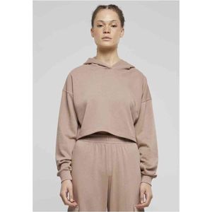Urban Classics - Oversized Light Terry Crop Hoodie - Roze
