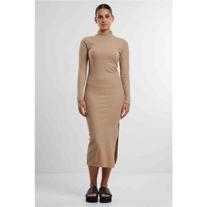 Urban Classics - Rib - Dames Jurk - Hoge Kraag