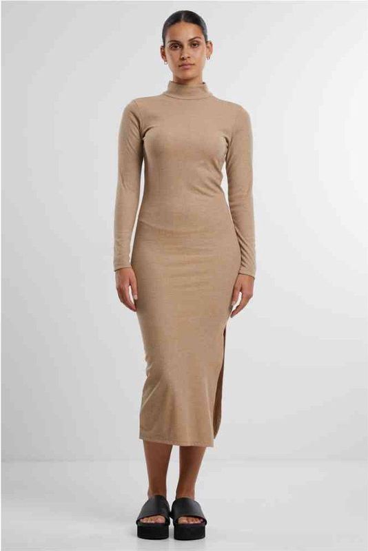 Urban Classics - Rib - Dames Jurk - Hoge Kraag