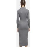 Jurk - Midi - Zwart - Polyester/Viscose - Lange Mouwen