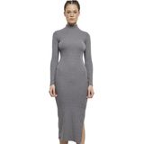 Jurk - Midi - Zwart - Polyester/Viscose - Lange Mouwen