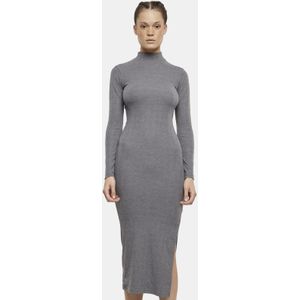 Jurk - Midi - Zwart - Polyester/Viscose - Lange Mouwen