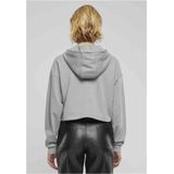 Urban Classics - Oversized Cropped Light Terry - Hoodie - Groen - 35% Katoen, 35% Biologisch Katoen, 30% Polyester