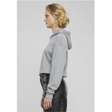 Urban Classics - Oversized Cropped Light Terry - Hoodie - Groen - 35% Katoen, 35% Biologisch Katoen, 30% Polyester