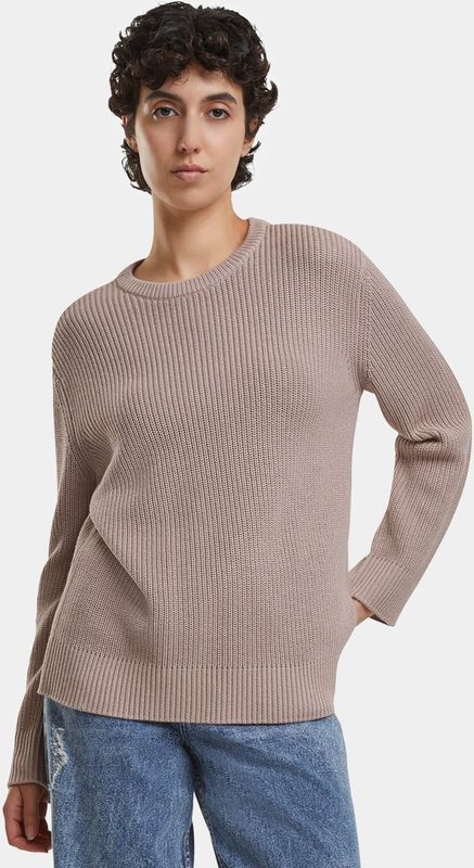 Gebreide Trui - Geribbelde Look - 50% Acryl 50% Katoen - Casual Elegant