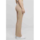 Urban Classics - Ribbroek - Beige Gemêleerd - Geribbelde Broek met Elastische Tailleband - Brede Pijpen - Relaxed Fit