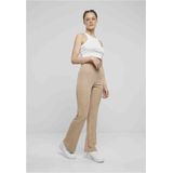 Urban Classics - Ribbroek - Beige Gemêleerd - Geribbelde Broek met Elastische Tailleband - Brede Pijpen - Relaxed Fit