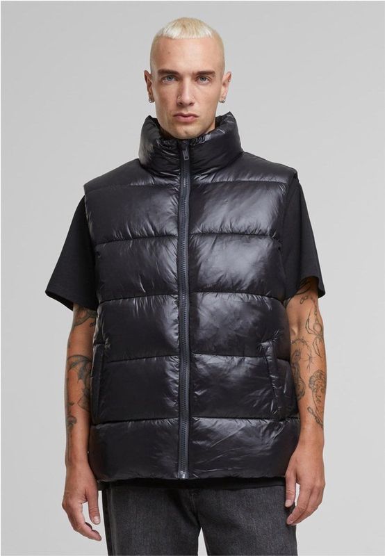 Urban Classics - Recycled Big Puffer Mouwloos jacket   Zwart