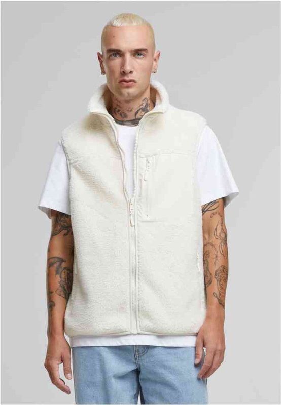 Urban Classics Sherpa Mouwloos jacket Beige