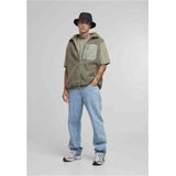 Urban Classics - Sherpa Vest - Palegreen - Herenvest met Hoge Kraag en Voorkant met Ritssluiting