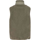 Urban Classics - Sherpa Vest - Palegreen - Herenvest met Hoge Kraag en Voorkant met Ritssluiting