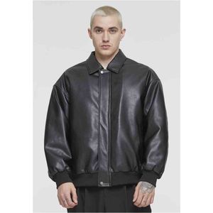 Urban Classics - Overgangsjas - Zwart - Synthetisch Leer - Oversized Fit