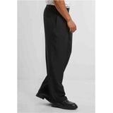 Urban Classics - Double Pleated Dressed Broek rechte pijpen Zwart