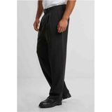 Urban Classics - Double Pleated Dressed Broek rechte pijpen Zwart
