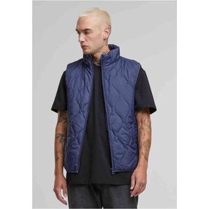 Urban Classics - Super Light Bubble Vest - Donkerblauw - Gewatteerd Vest - Slim Fit