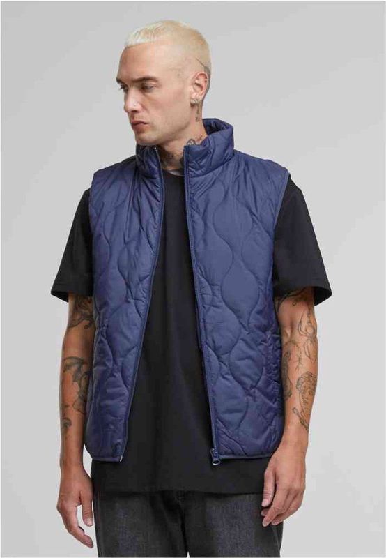 Urban Classics - Super Light Bubble Vest - Donkerblauw - Gewatteerd Vest - Slim Fit