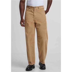 Urban Classics - Pantalon - Beige - Corduroy - Stijl jaren 90 - Coupe Ample