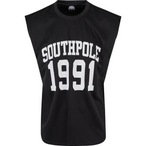 Southpole Tanktop - College Look - Zwart/Wit - Regular Fit