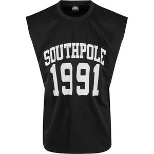 Southpole Tanktop - College Look - Zwart/Wit - Regular Fit