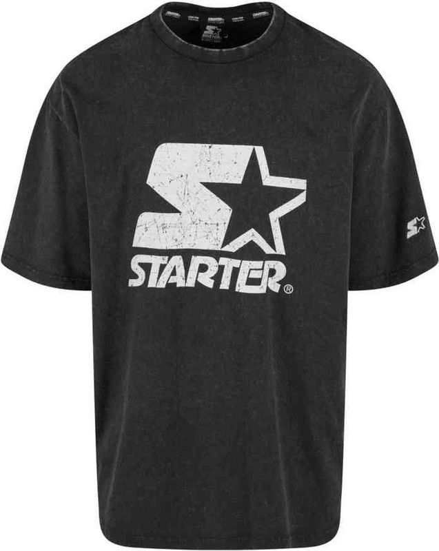 Starter Black Label - Logo Oversize Acid Heren T-shirt - Zwart
