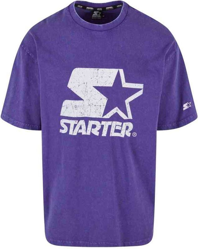 Starter Black Label - Logo Oversize Acid Heren T-shirt - Paars