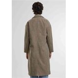 Urban Classics - Oversized Geruite Damesmantel - Unionbeige/Zwart - Polyester