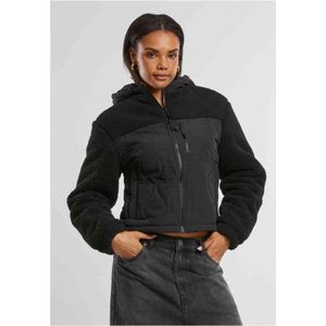 Urban Classics - Sherpa Crinkle Nylon Mix Jacket - Tussenjas - Zwart - 100% Polyester