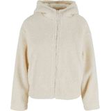 Urban Classics Short hooded Sherpa Jacket Gebroken wit