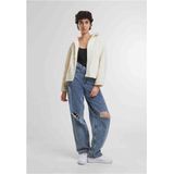 Urban Classics Short hooded Sherpa Jacket Gebroken wit
