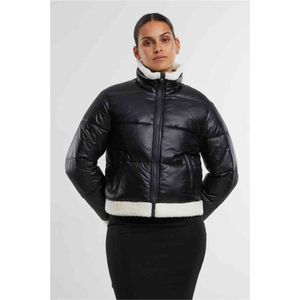 URBAN CLASSICS Allwetterjacke Urban Classics Ladies Recycled Shiny Puffer Sherpa Jacket (1-St)