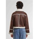 Urban Classics - Shearling Jacket   Bruin/Beige