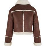 Urban Classics - Shearling Jacket   Bruin/Beige