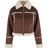 Urban Classics - Shearling Jacket   Bruin/Beige