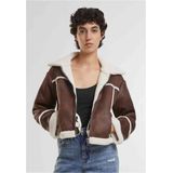 Urban Classics - Shearling Jacket   Bruin/Beige