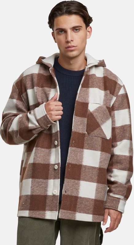 Urban Classics - Big Check Jacket - Tussenjas - Whitesand/Lightrust - Lichte Jas