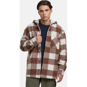 Urban Classics - Tb7047 - Tussenjas - Wit/Lichtgrijs - Licht Polyester, Met Capuchon, Met Borstzak