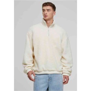 Urban Classics - Oversized Teddy Troyer Sweater/trui - Creme