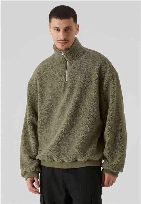Urban Classics - Oversized Teddybroek - Palegreen - Sherpa-Stof
