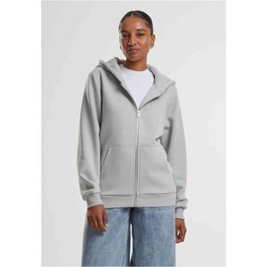 URBAN CLASSICS - Fluffy Full Zip Sweatshirt - Zwart - Pluche