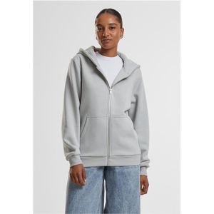URBAN CLASSICS - Fluffy Full Zip Sweatshirt - Grijs - Polyester