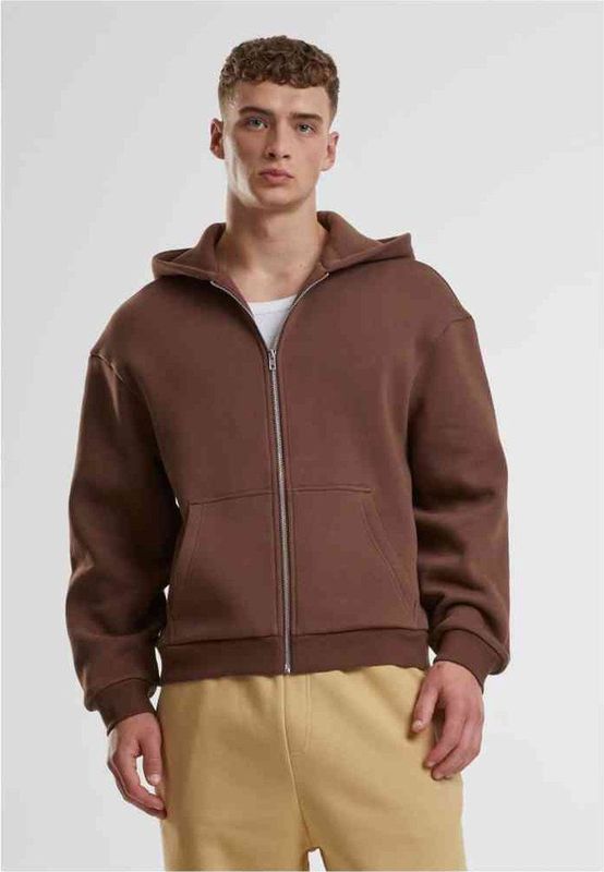 Urban Classics - Tb7284 - Trainingspak - Chocolade bruin - Fluffy Zip Hoody