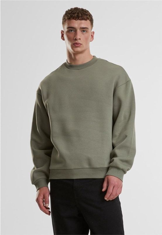 Urban Classics - Fluffy Crewneck - Herensweater - Paleolive - Oversized Fit