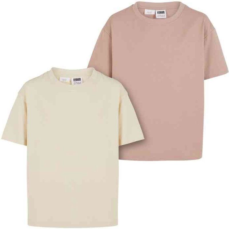 Urban Classics Girls Oversized Boyfriend 2 Pack T-Shirt