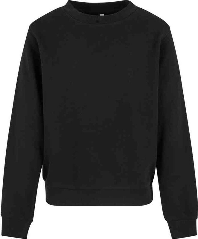 Urban Classics - Oversized Light Terry Crewneck Sweater/trui kinderen - Kids / - Zwart