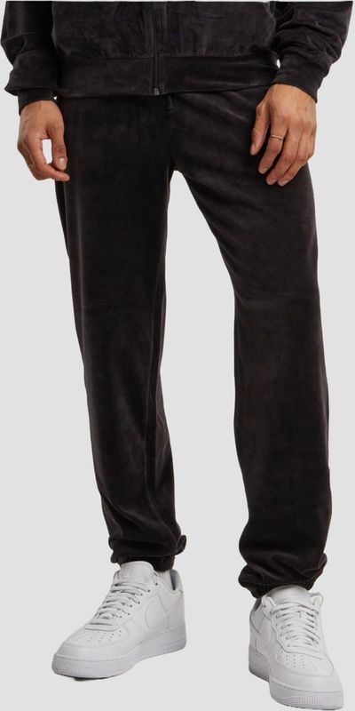 Urban Classics - Tb7302 - Fluwelen Trackpants - Zwart - Vrijetijdsbroek