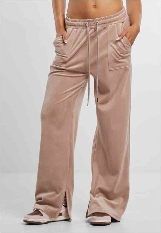 Urban Classics - Joggingbroek - Duskroos - Regular Fit - Fluweel